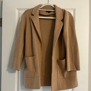 JCrew Open Front Sweater Blazer Women XS Camel